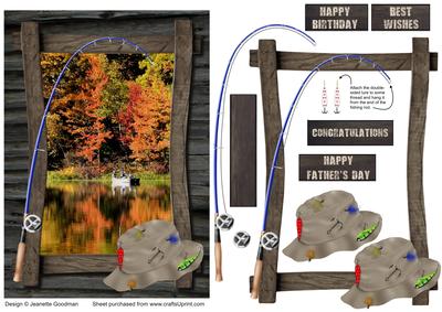 Log Cabin Adventure - Fishing Card