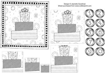Black and White Doodle Birthday Gifts Pyramage