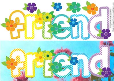 Rainbow Dotty Floral Friend Large Dl