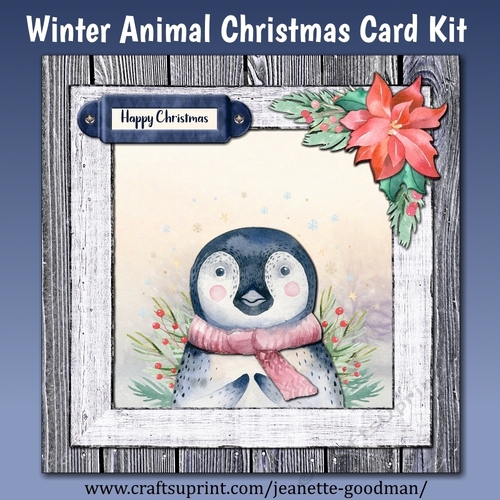 Printable Winter Penguin Christmas Card Kit