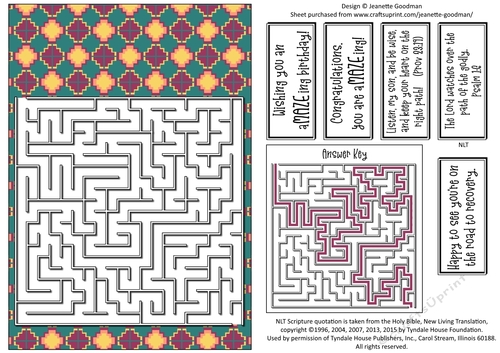 Fun Printable A5 Tribal Maze Puzzle Card Easy2