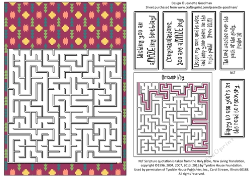 Fun Printable A5 Tribal Maze Puzzle Card Easy5