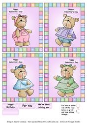 Pastel Teddy Bear Lollipop Holder Party Favors
