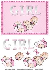 Pink Baby Girl Card