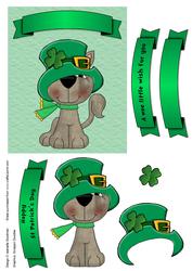 St Patrick's Day Cat Card