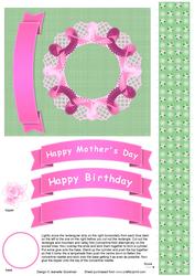 Pink Doily and Concertina Flower Rosette