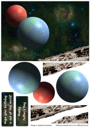 Outer Space Male Birthday or Fathers Day Card