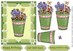 Flowerpot in Green Frame