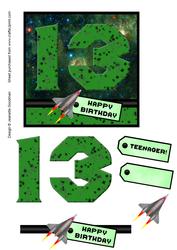 Outer Space for Teen Boy 13 Green