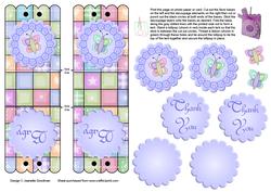 Blue Butterfly Lollipop Holder Baby Shower Favor