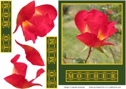 Mothers Day Rose Decoupage Yellow