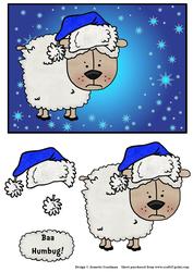 Funny Baa Humbug Christmas Sheep
