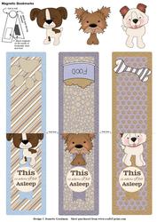Cute Puppy Dog Magnetic Bookmarks