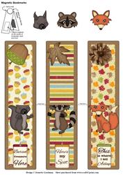 Cute Woodland Creatures Magnetic Bookmarks