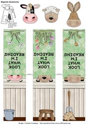 Peek-a-boo Farm Animals Magnetic Bookmarks