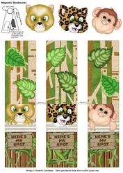 Peek-a-boo Zoo Animals Magnetic Bookmarks
