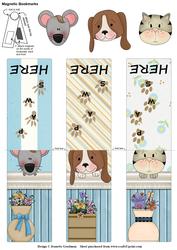 Peek-a-boo Pets Magnetic Bookmarks