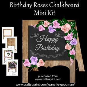 Birthday Roses Chalkboard Card Mini Kit