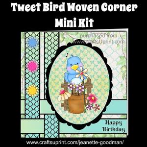 Tweet Bird Woven Corner Card Mini Kit