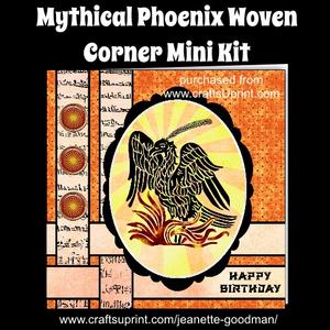 Mythical Phoenix Woven Corner Card Mini Kit