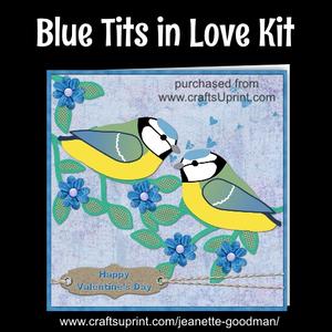 Blue Tits in Love Blue - Flowers Kit