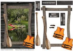 Log Cabin Adventure - Canoeing Card
