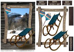 Log Cabin Adventure - Sledding Card