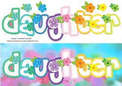Rainbow Dotty Floral Daughter Large Dl