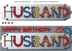 Gizmo Gears Happy Birthday Husband Large Dl