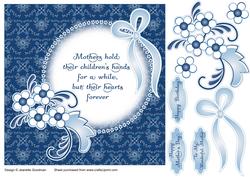 Delft Flowers Mothers Hold Their Children's Hands Card Front