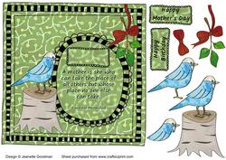 Blue Bird a Mother is She Card Front