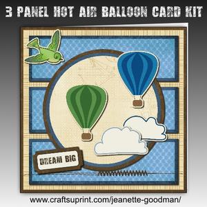 3 Panel Hot Air Balloon Card Kit
