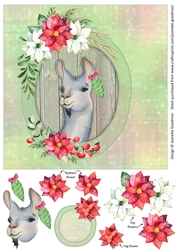 Funny Llama Printable Christmas Card