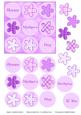 9 Lilac Flowers in a Square Card