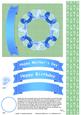 Blue Doily and Concertina Flower Rosette