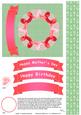 Red Doily and Concertina Flower Rosette