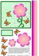 Pink and Orange Butterflies and Flower Rosette
