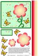Red and Yellow Butterflies and Flower Rosette