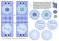 Blue Flower Lollipop Holder Baby Shower Favor