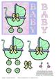Cute Baby Stroller / Buggy with Pink Highlights
