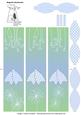 Flower and Bow Magnetic Bookmarks - Blue and Green