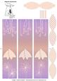 Flower and Bow Magnetic Bookmarks - Apricot and Purple