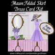 Mauve Folded Skirt Dress Card Kit