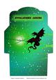 Christmas Dragon Money Wallet Green Swirls