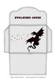 Christmas Dragon Money Wallet Black and White