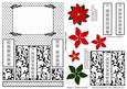 Side Stepper Card Christ the Saviour is Born with Poinsettia