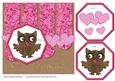 Owl Dangle Be Mine Pink and Gold