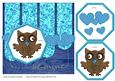 Owl Dangle Be Mine Blue and Silver