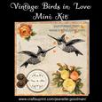 Vintage Birds in Love Kit - Yellow and Peach Roses