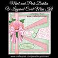 Mint & Pink Dahlia with Dangling Hearts Card